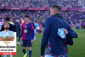 开云电竞登录入口-上演帽子戏法，西甲官方：伊格莱西亚斯当选塞尔塔3-4巴萨最佳